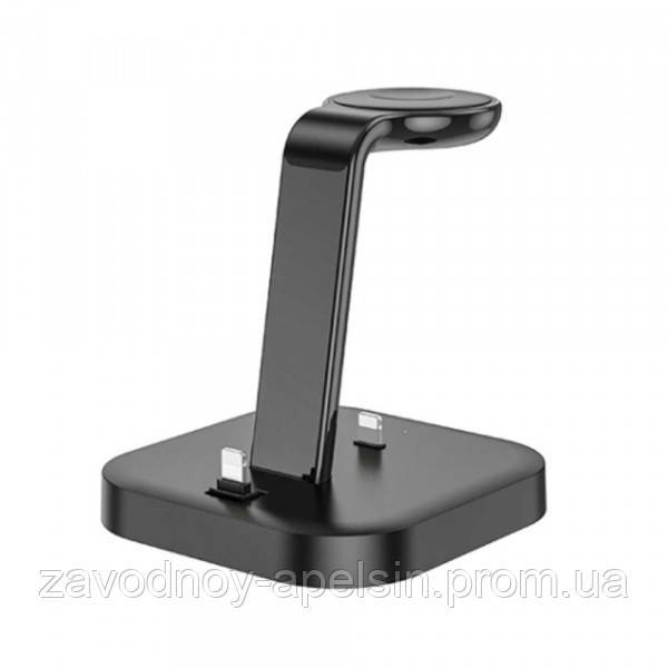 Зарядка настольная Apple Iphone Watch Pods lightning (3в1) - фото фото фото 0