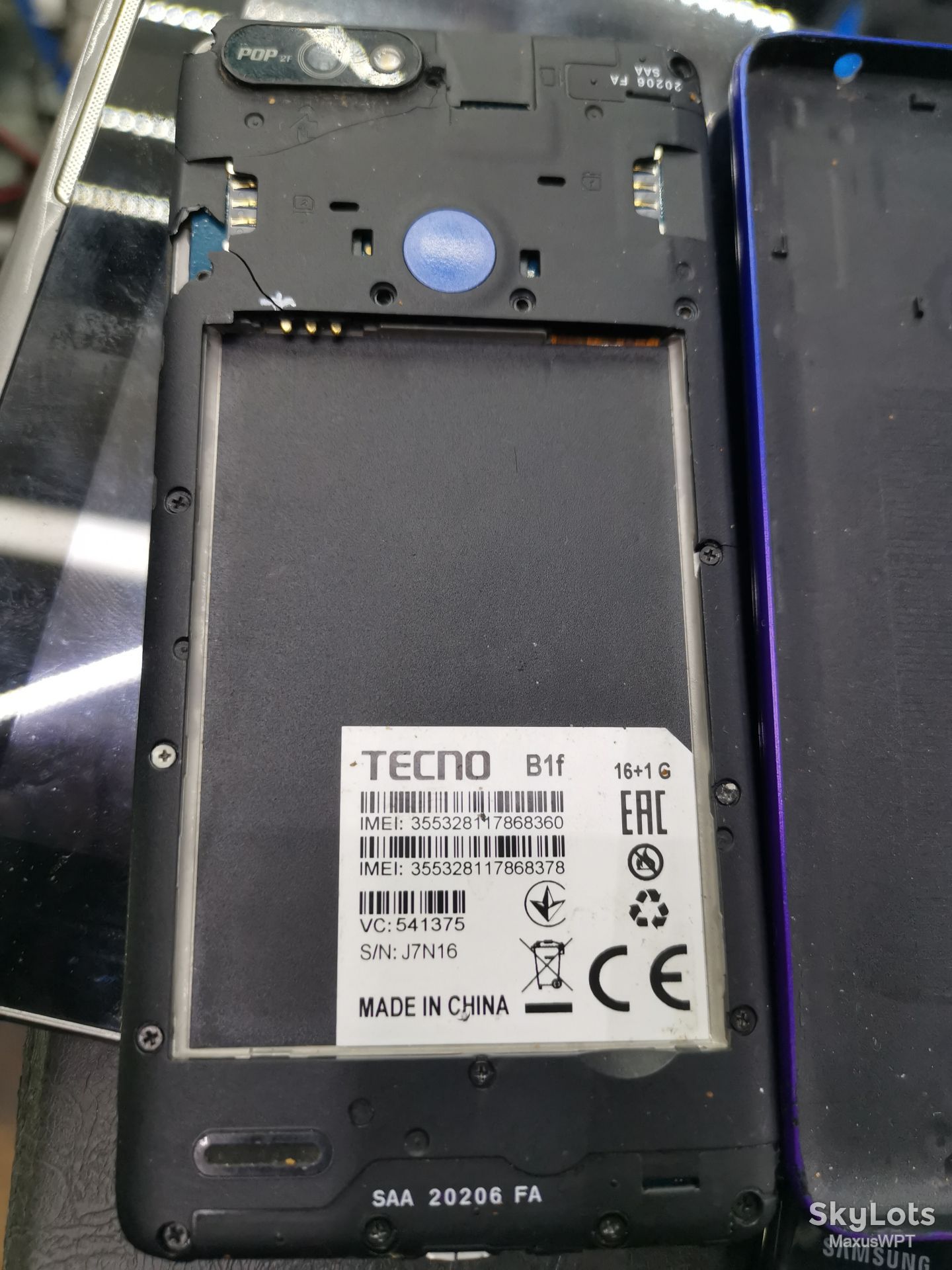 #1318 sklad Tecno pop 2f B1f blue - фото фото фото 1