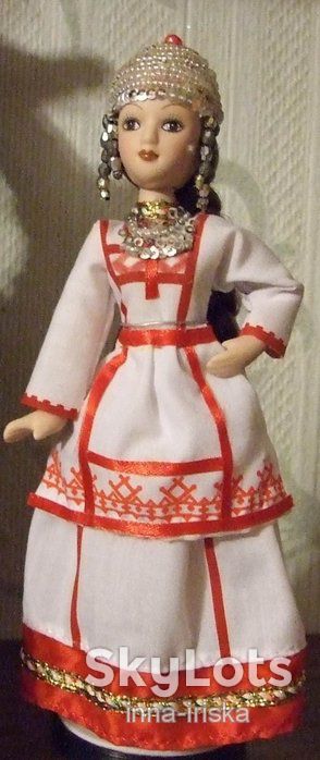 Куклы в народных костюмах 27 девичий костюм Чувашии - фото фото фото 1