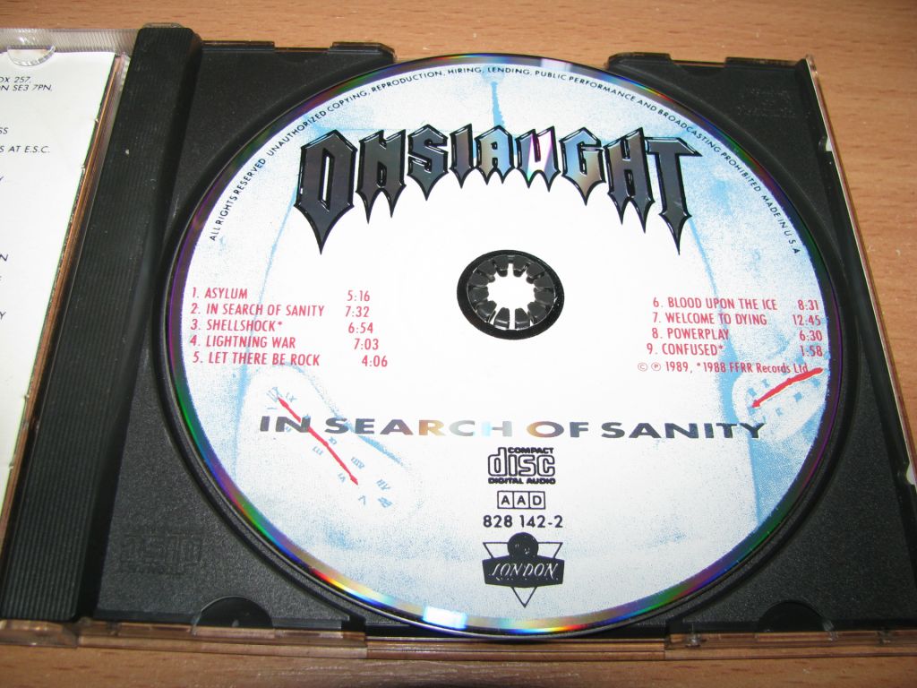 ONSLAUGHT - In Search Of Sanity  (1989 London Rec 1st press,USA) - фото фото фото 2