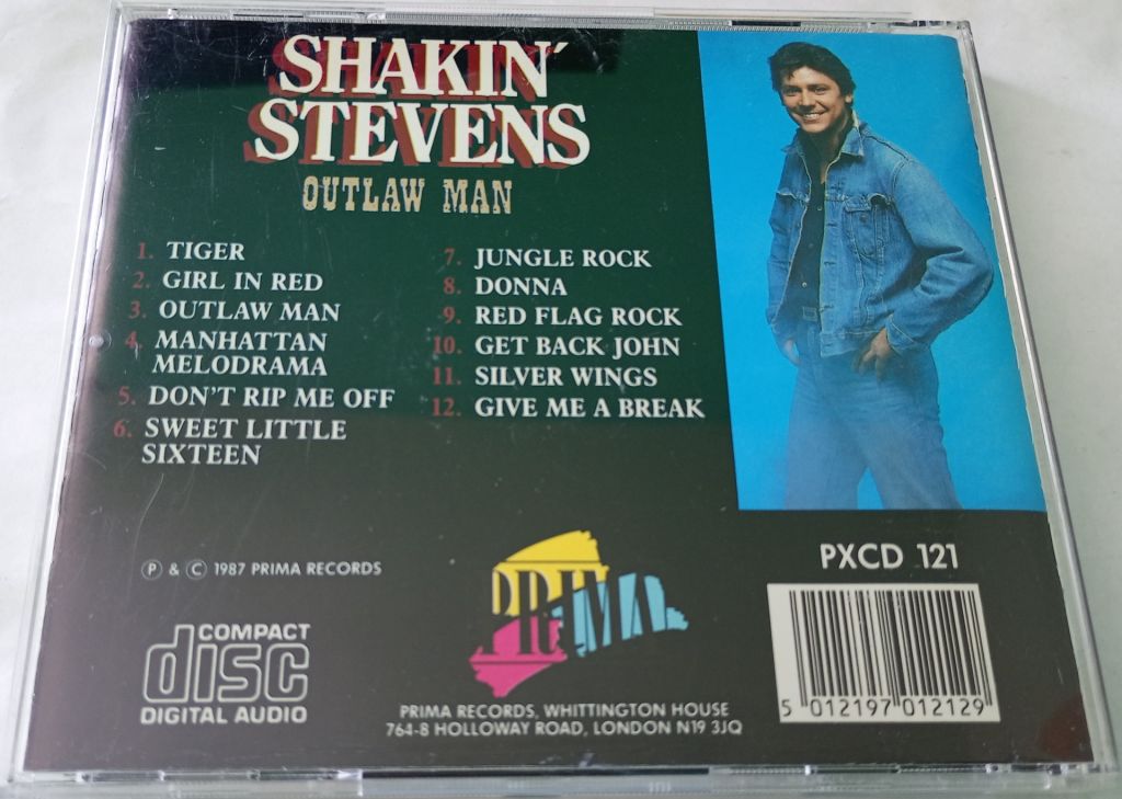 SHAKIN' STEVENS AND THE SUNSETS Outlaw Man CD UK - фото фото фото 2
