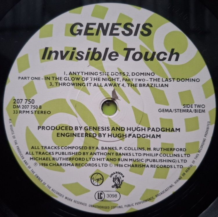 Genesis, Phil Collins - Invisible Touch - 1986.   (LP). 12. Vinyl. Пластинка. Germany. - фото фото фото 5