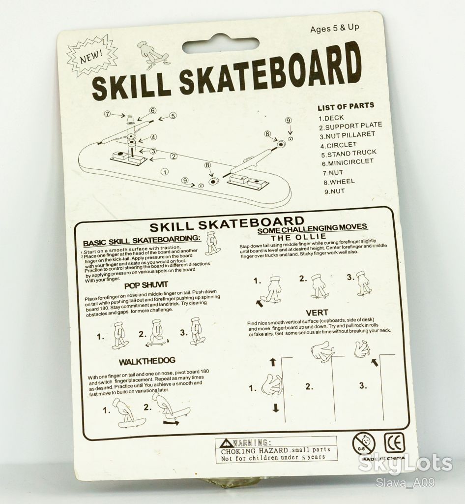Fingerboard Skill Skateboard model SJ-092B - фото фото фото 3