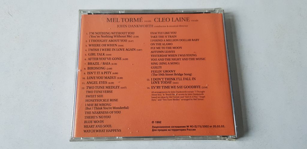 Mel Torme / Cleo Laine Nothing Without You - фото фото фото 1