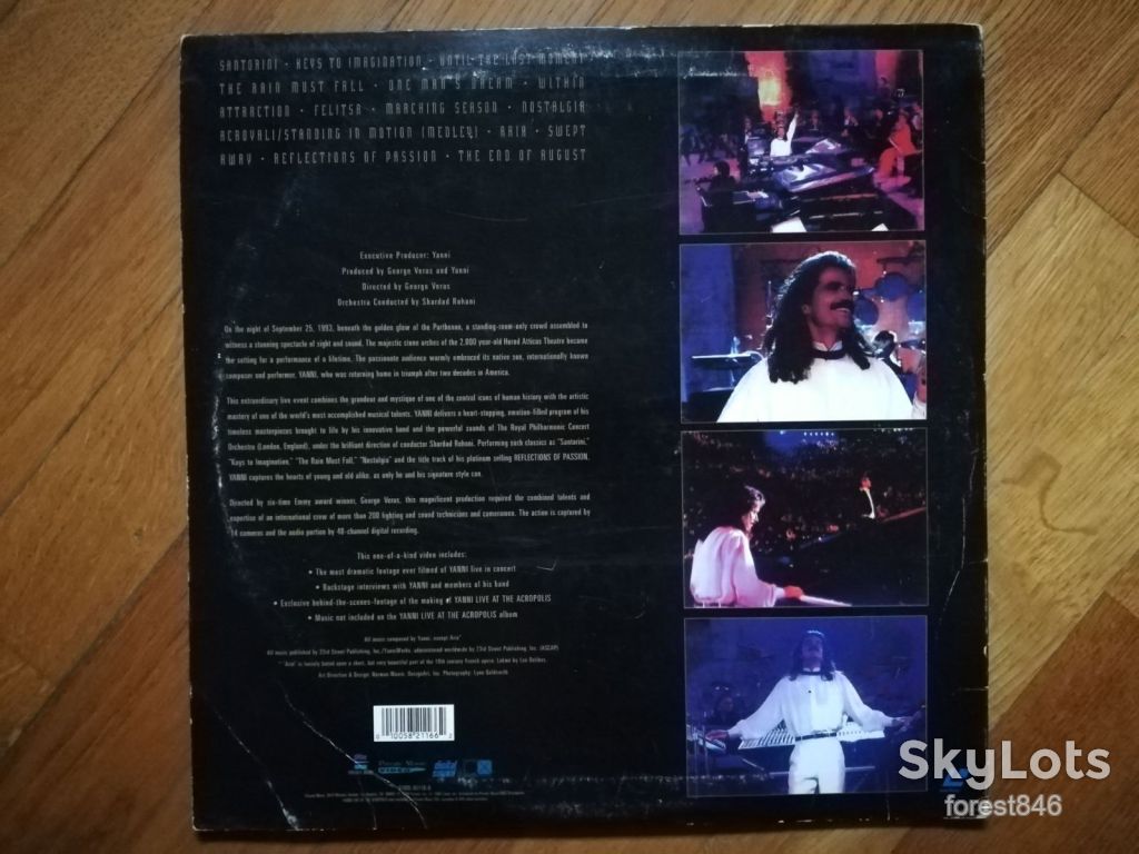 Лазерний відеодиск Yanni Live at the Acropolis-Ex.+, США - фото фото фото 2