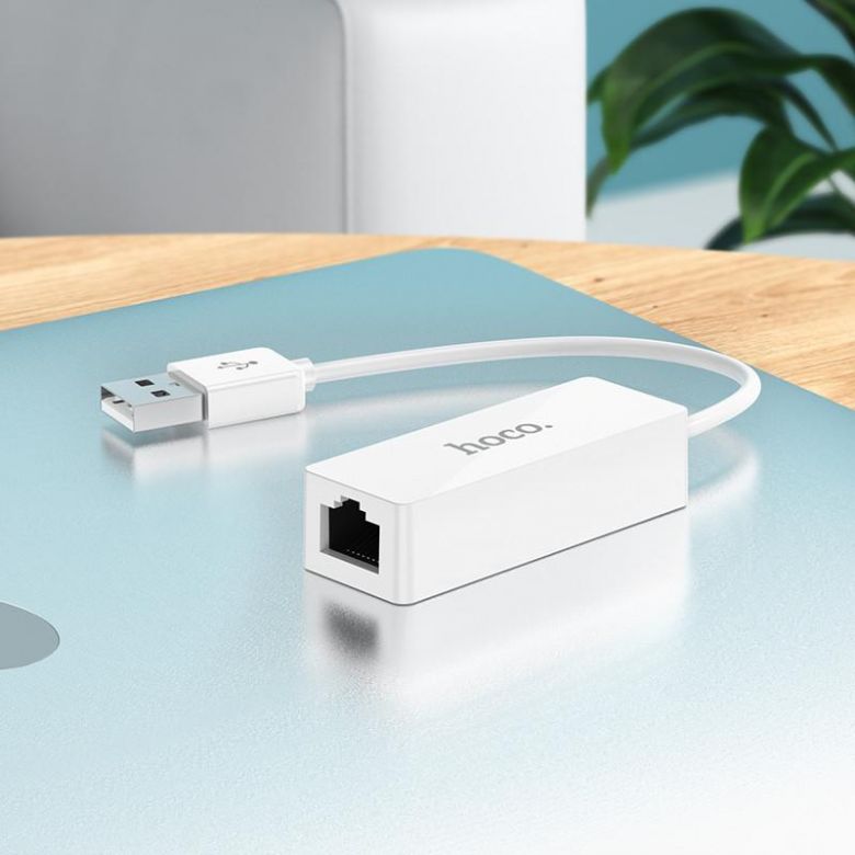 USB інтернет адаптер Hoco UA22 Acquire USB ethernet adapter (100 Mbps) - фото фото фото 2