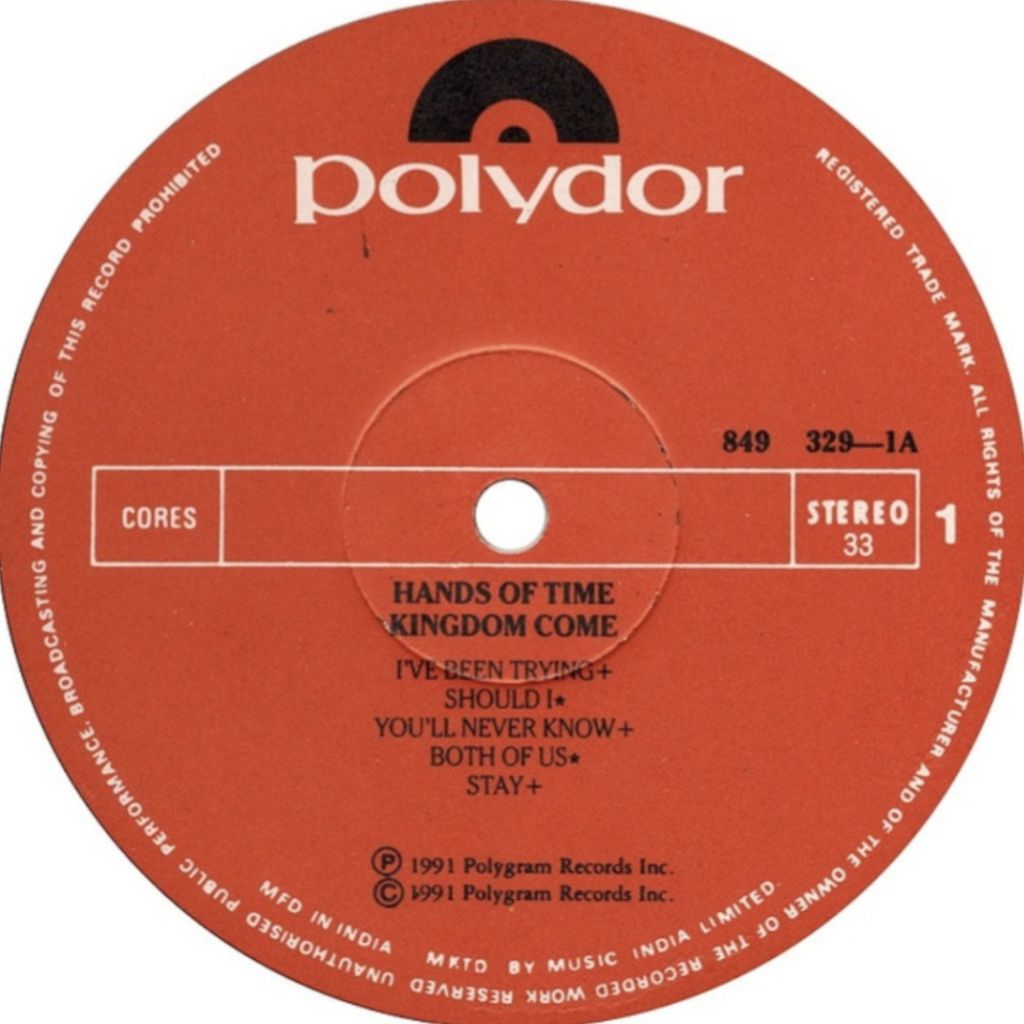 Kingdom Come - Hands Of Time - 1991.  (LP). 12. Vinyl. Пластинка. India. - фото фото фото 2