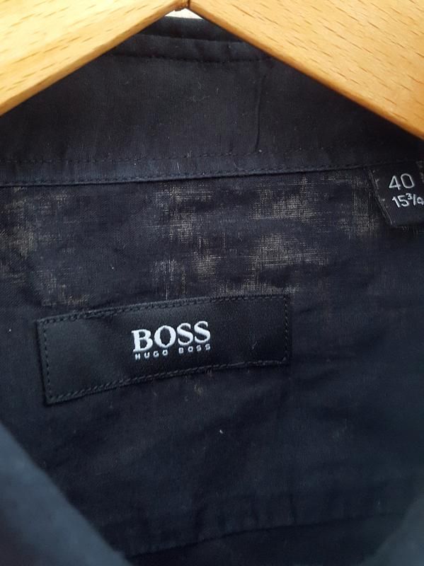 Тонкая хлопковая рубашка hugo boss - фото фото фото 4