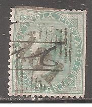 Бр.Индия 1865 Sc.24 гаш. НАДРЫВ на марке - фото фото фото 0