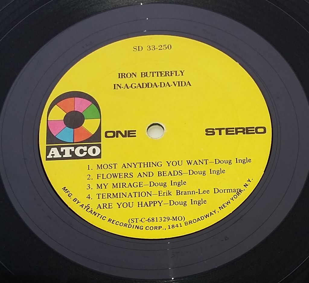 IRON BUTTERFLY In-A-Gadda-Da-Vida LP G+/VG - фото фото фото 2