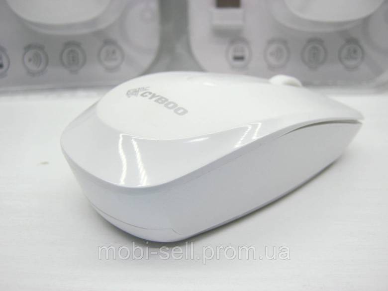 Миша бездротова Cyboo White 2.4 GHz Optical Mouse, 3V / ААA - фото фото фото 4