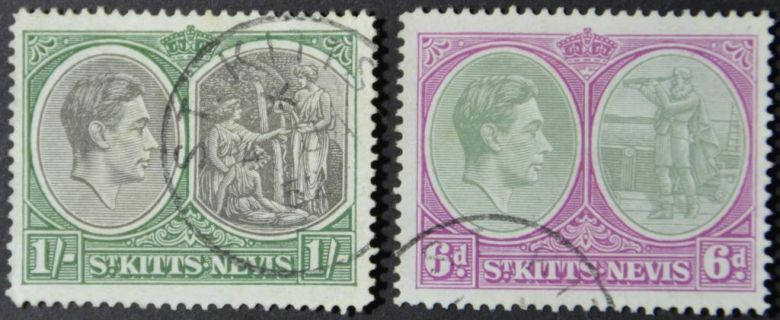 Британские Колонии Сент-Китс и Невис Георг VI  1938 - фото фото фото 0