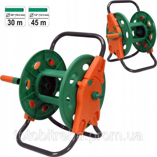 Катушка візок для шланга 5/8"/30м 1/2"/45м FLO-89330 - фото фото фото 1