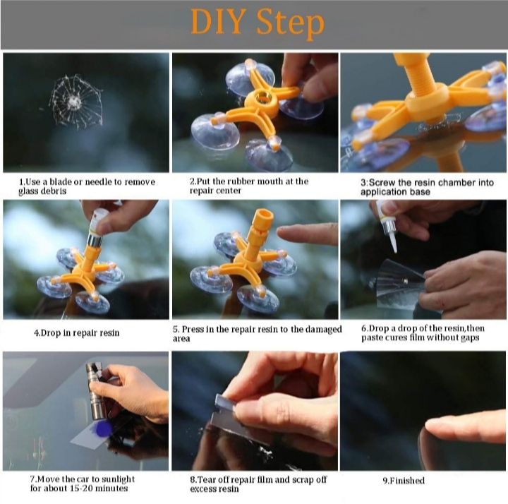 Набір для ремонту лобового скла Sunroz Windshield Repair Kit - фото фото фото 7