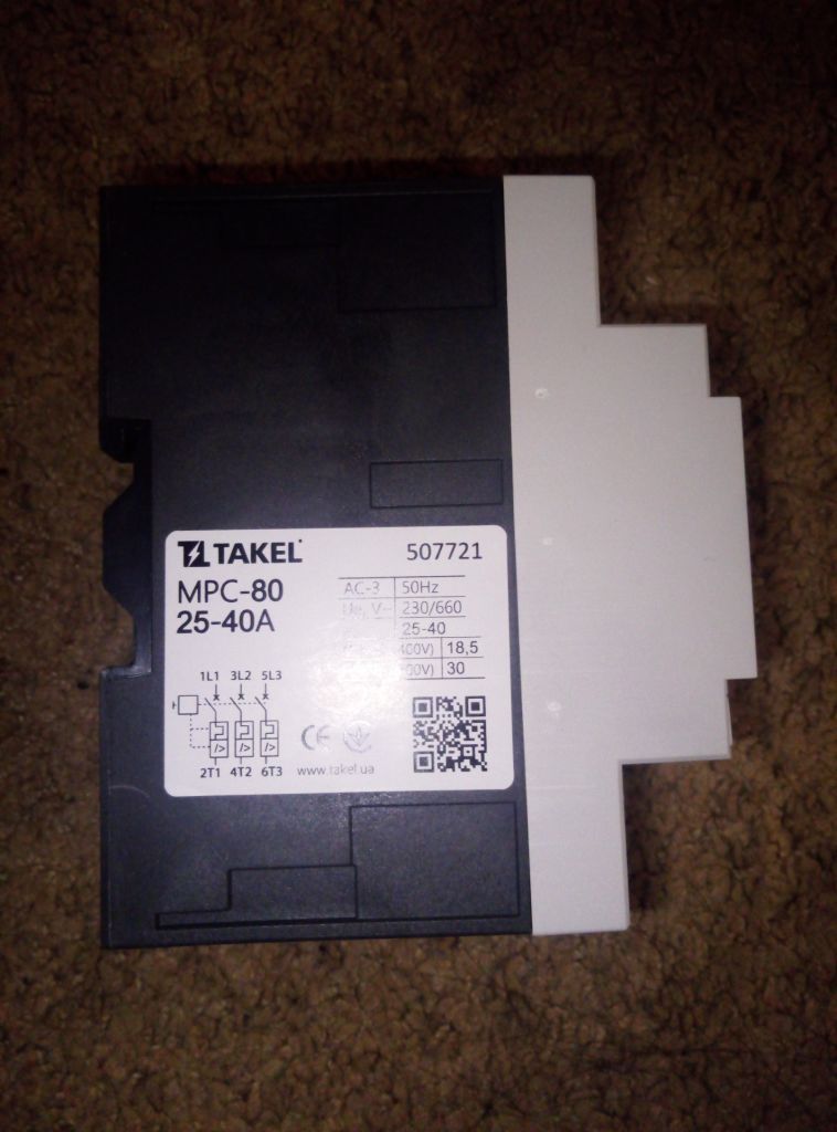 Автомат защиты двигателя TAKEL MPC-80,25-40A - фото фото фото 1