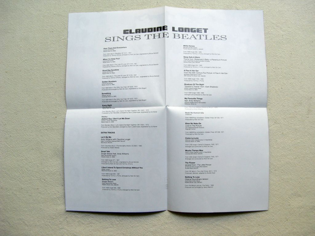 CDLP Beatles Tribute. Claudine Longet. Sings The Beatles. 1972. - фото фото фото 4