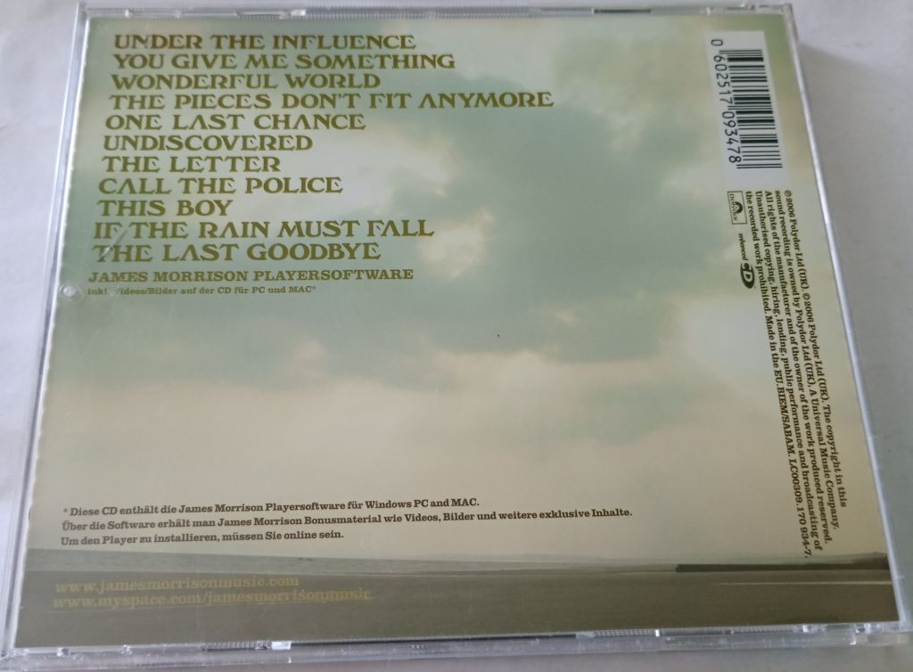 JAMES MORRISON Undiscovered CD Germany - фото фото фото 2