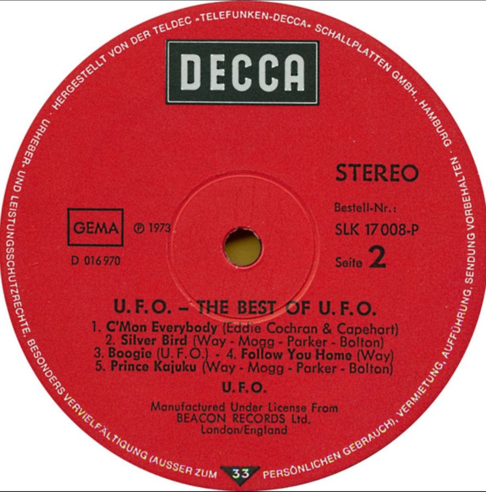 UFO - The Best Of UFO - 1970-73.   (LP). 12. Vinyl. Пластинка. Germany - фото фото фото 3