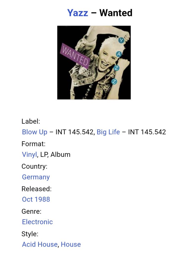 Yazz - Wanted - 1988.  (LP). 12. Vinyl. Пластинка. Germany. - фото фото фото 6