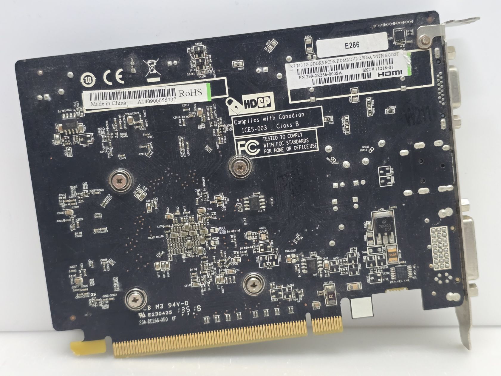Видеокарта Sapphire Radeon R7 240 1GB  (GDDR5,128 Bit,HDMI,PCI-Ex,Б/у) - фото фото фото 2