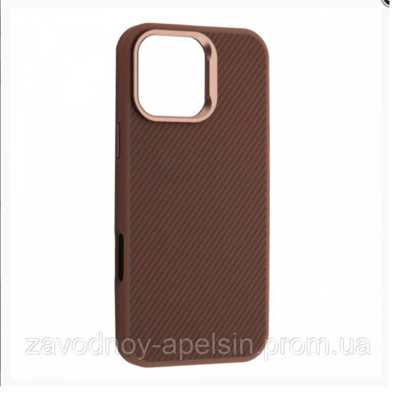 Iphone 16 Pro Max Кевларовый чехол Kevlar (коричневый) - фото фото фото 0