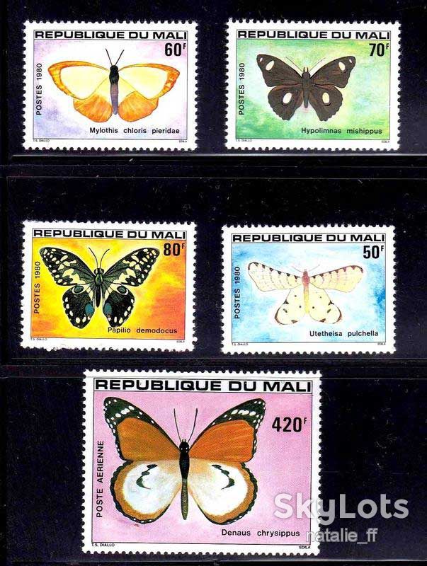 Мали  1980   MNH  - бабочки - фото фото фото 0