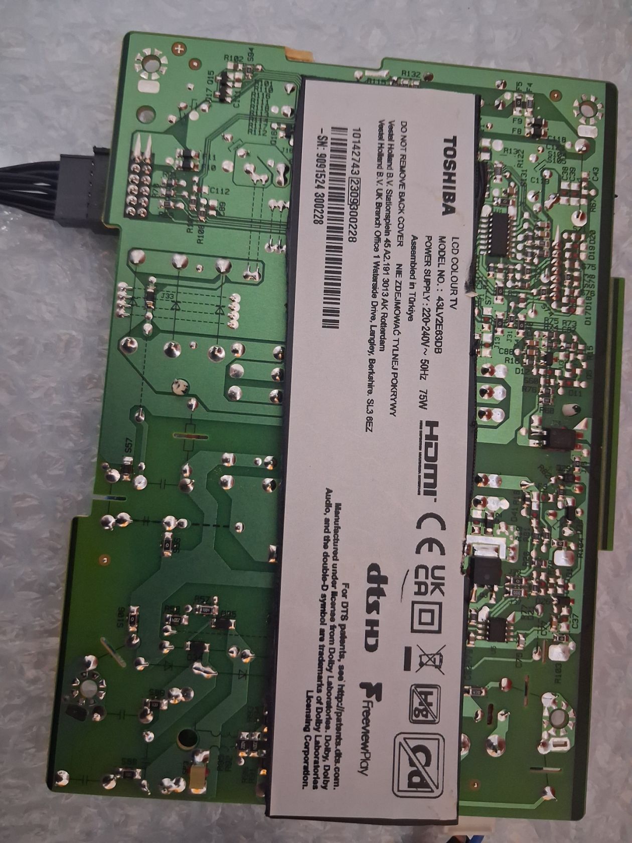 Toshiba 43LV2E63DB Бж та материнка телевізора - фото фото фото 4