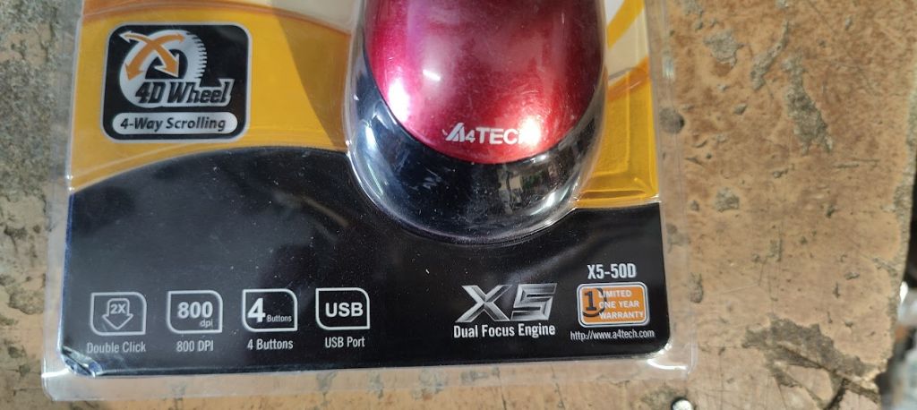 Брендовая оптическая мышь A4Tech X5-50D Red USB № 23240809 - фото фото фото 1