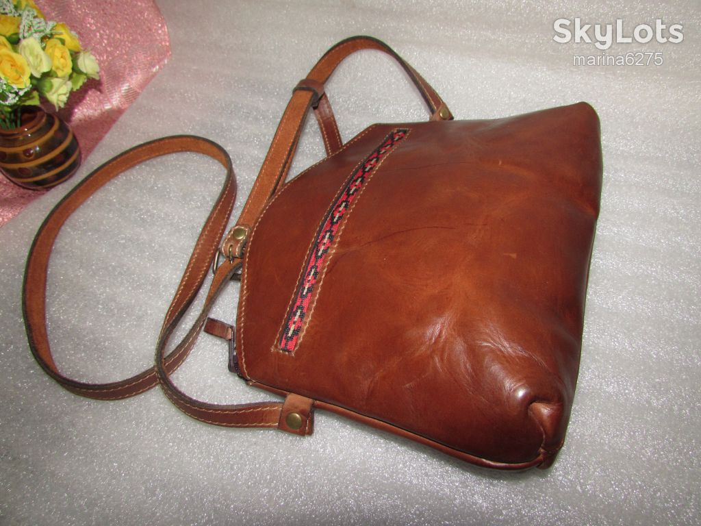 Сумка CROSSBODY 100% натуральная кожа В ЭТНО СТИЛЕ - фото фото фото 3