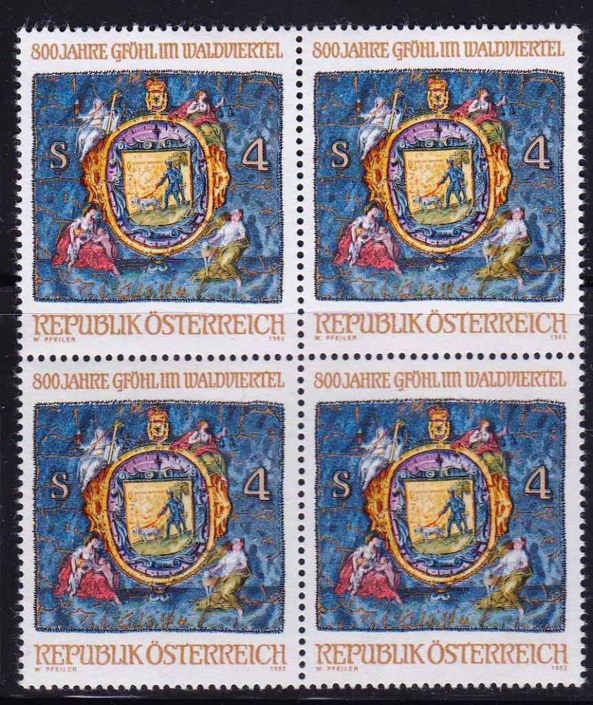 Австрия 1982 г MNH - квартблок - фото фото фото 0