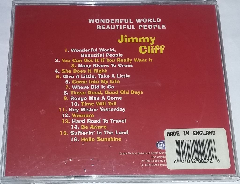 JIMMY CLIFF  Wonderful World Beautiful People CD UK - фото фото фото 2