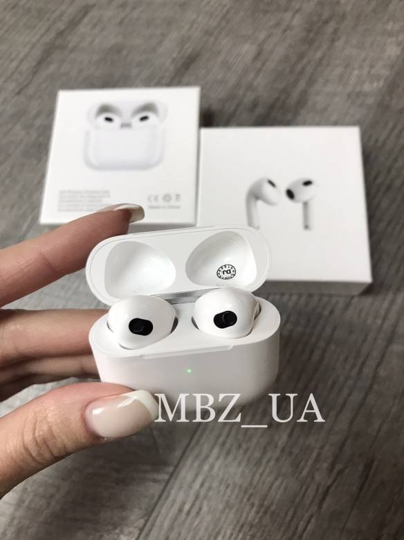 Наушники AirPods 3 Bluetooth, Белые для iPhone и Android - фото фото фото 1