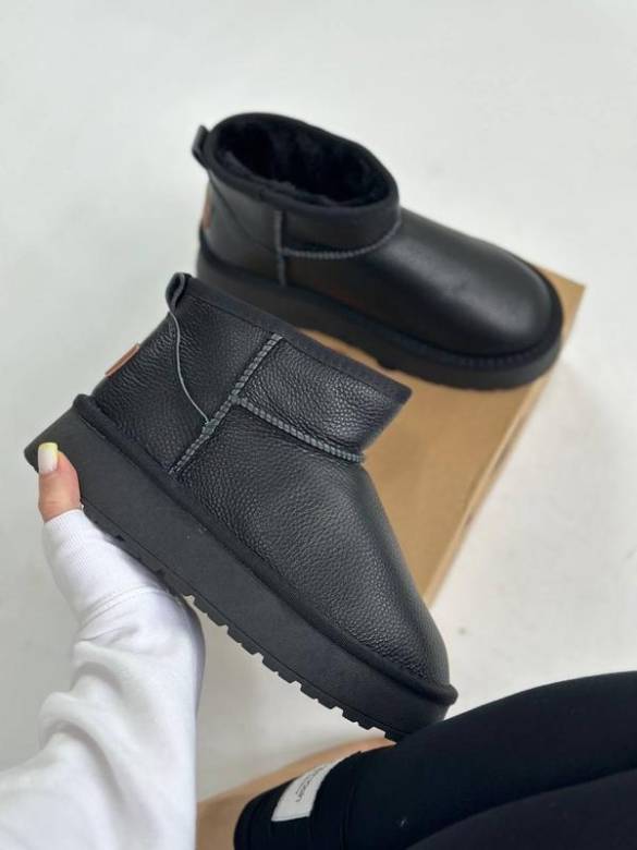 Угги кожаные на платформе, угги платформа 36-38,40р код 3124 - фото фото фото 0