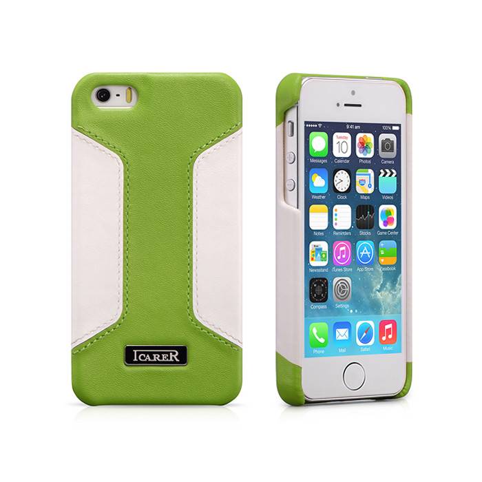 Чехол iCarer для iPhone 5/5S/5SE  Colorblock Green/White (RIP518G) - фото фото фото 0