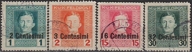 1918 - Австрія - Надруки Італії Mi.1-11 _3,60 € _гаш - фото фото фото 0