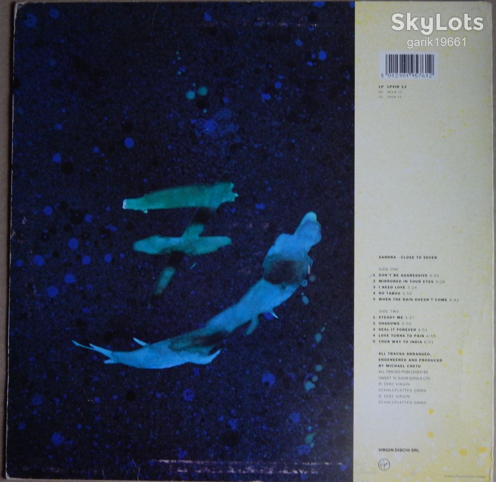 Sandra – Close To Seven  (Virgin – LPVIR 13, Italy) inner sleeve EX/NM- - фото фото фото 1