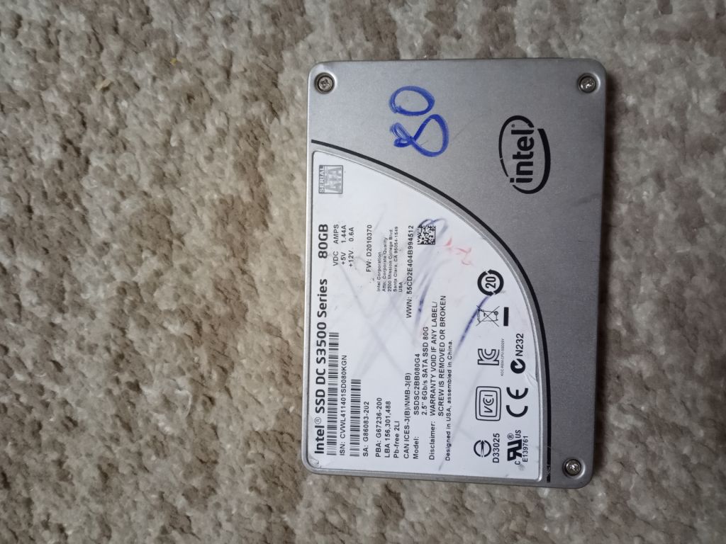 SSD 80gb intel неробочий - фото фото фото 0