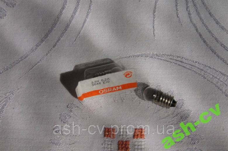 Лампочка, OSRAM, 3646, 3.5V, 0.2A, E10 - фото фото фото 1