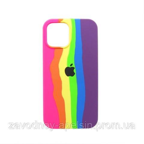 IPhone 12 12pro Чохол Веселка Silicone Case (rainbow) - фото фото фото 0