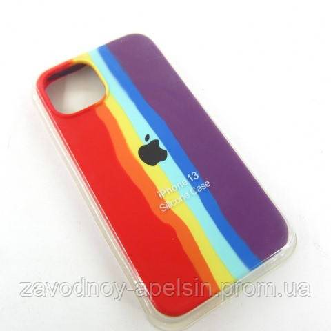 IPhone 13 Чехол силиконовый Радуга Rainbow - фото фото фото 1
