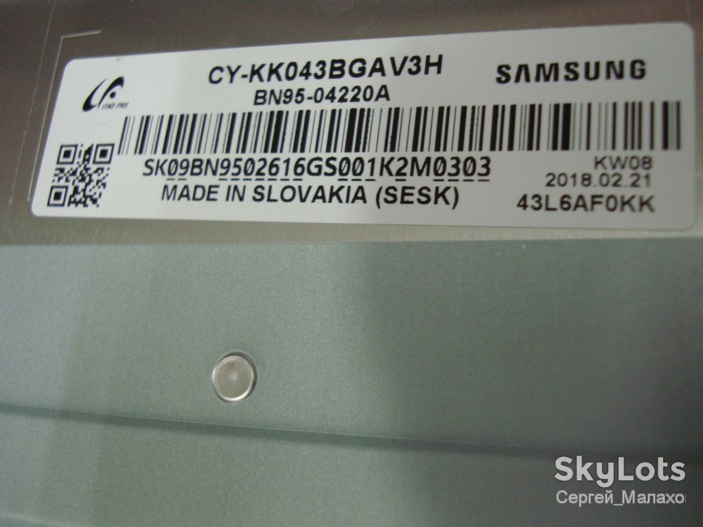 Запчасти к телевизору Samsung UE43M5572AU  (BN44-00871C L40E1R_KDY, t430hvn01.6 43T01-C04, BN96-40209B, BN96-3) - фото фото фото 9