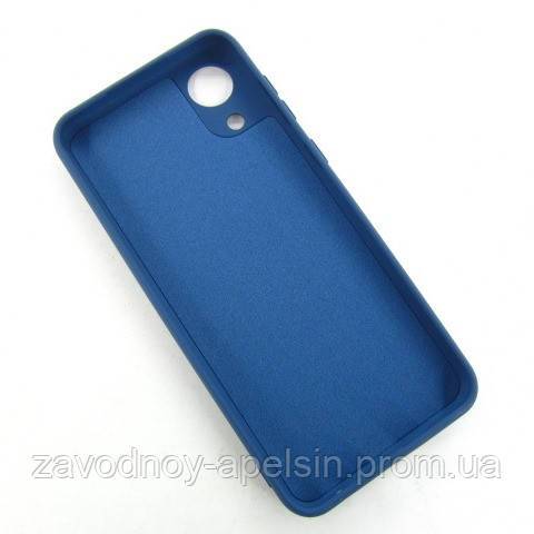 Samsung A03 Core A032 Чехол силиконовый Silicone Cover (синий) - фото фото фото 2