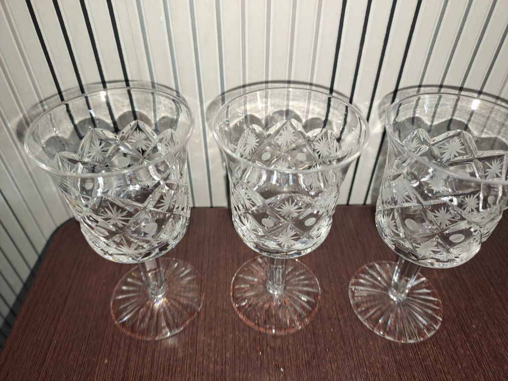 Бокал рюмки 3 шт СССР Ф 6.2см 11см - фото фото фото 4
