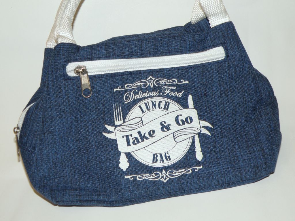 Термосумка для ланчу Lunch Bag нова, джинсовий колір - фото фото фото 1