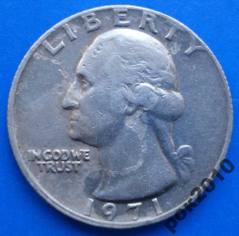 25 центов 1971 года США - фото фото фото 0