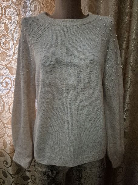 Теплая женская кофта, джемпер с жемчугом Primark - фото фото фото 3
