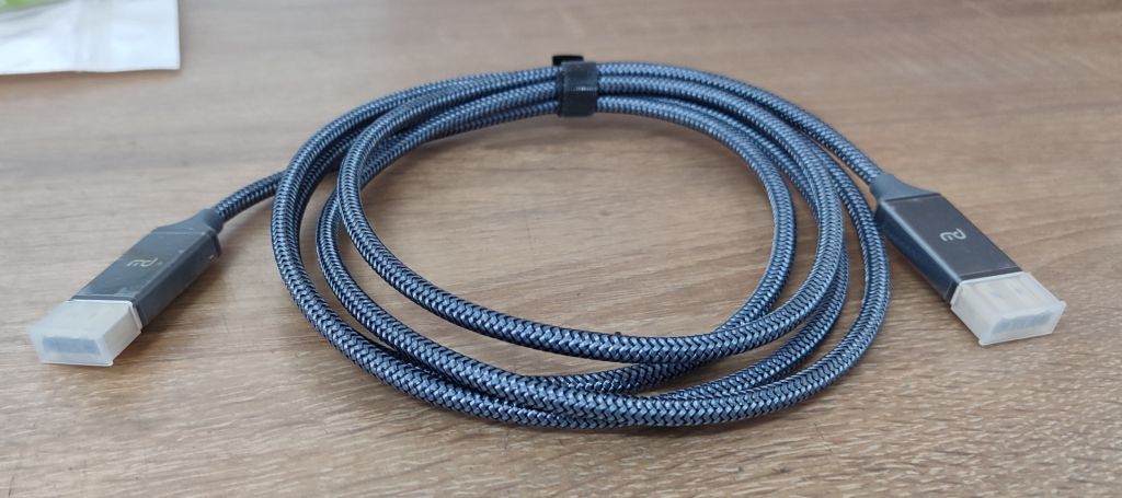 Кабель DisplayPort 1.2  4K 60Hz PrimeWire 2m сірий     (303501), новий - фото фото фото 2