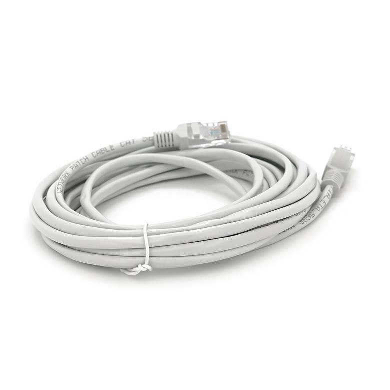 Патч-корд литой RITAR, CCA, UTP, RJ45, Cat.5e, 5m, серый - фото фото фото 1