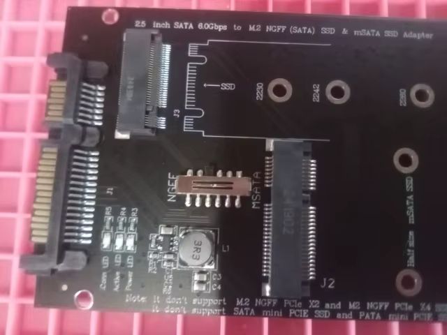 Адаптер конвертер M.2 + Msata SSD To SATA 3.0 2.5" для ПК, ноутбука - фото фото фото 1