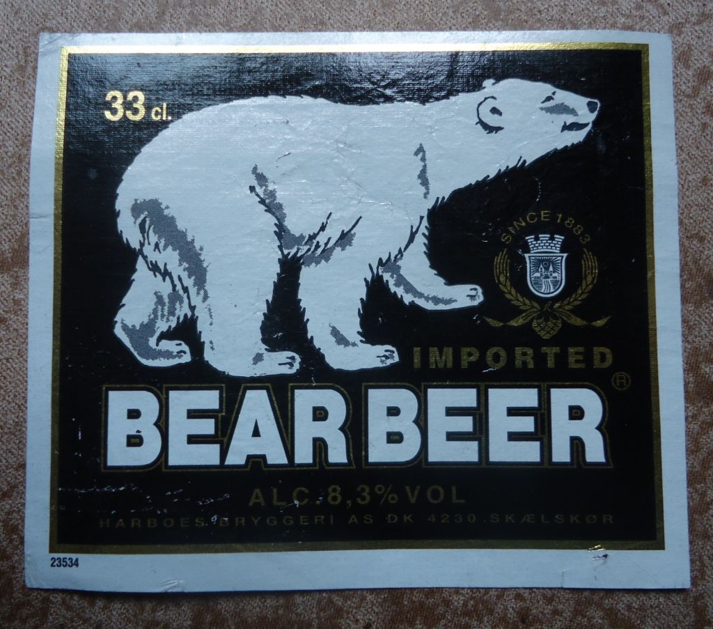 Пивные этикетки  Bear Beer  Дания - фото фото фото 0